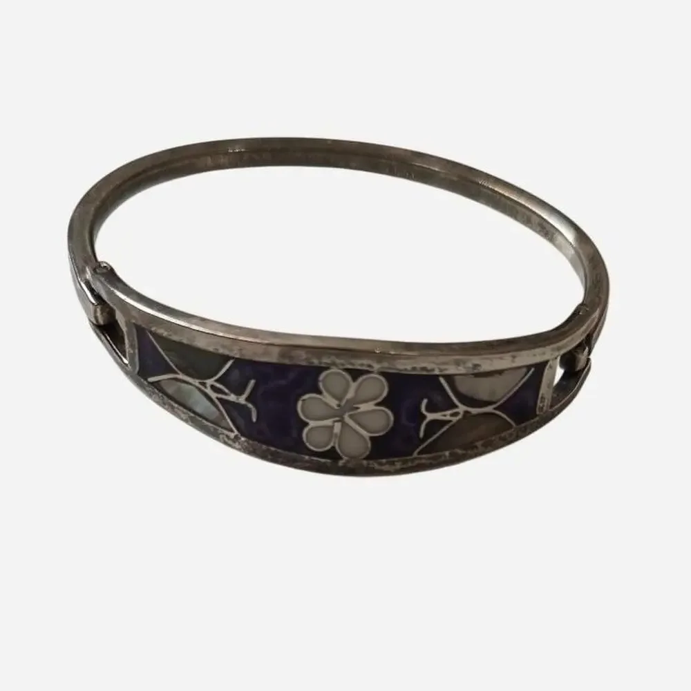 Vintage Child size Mexican alpaca silver bangle